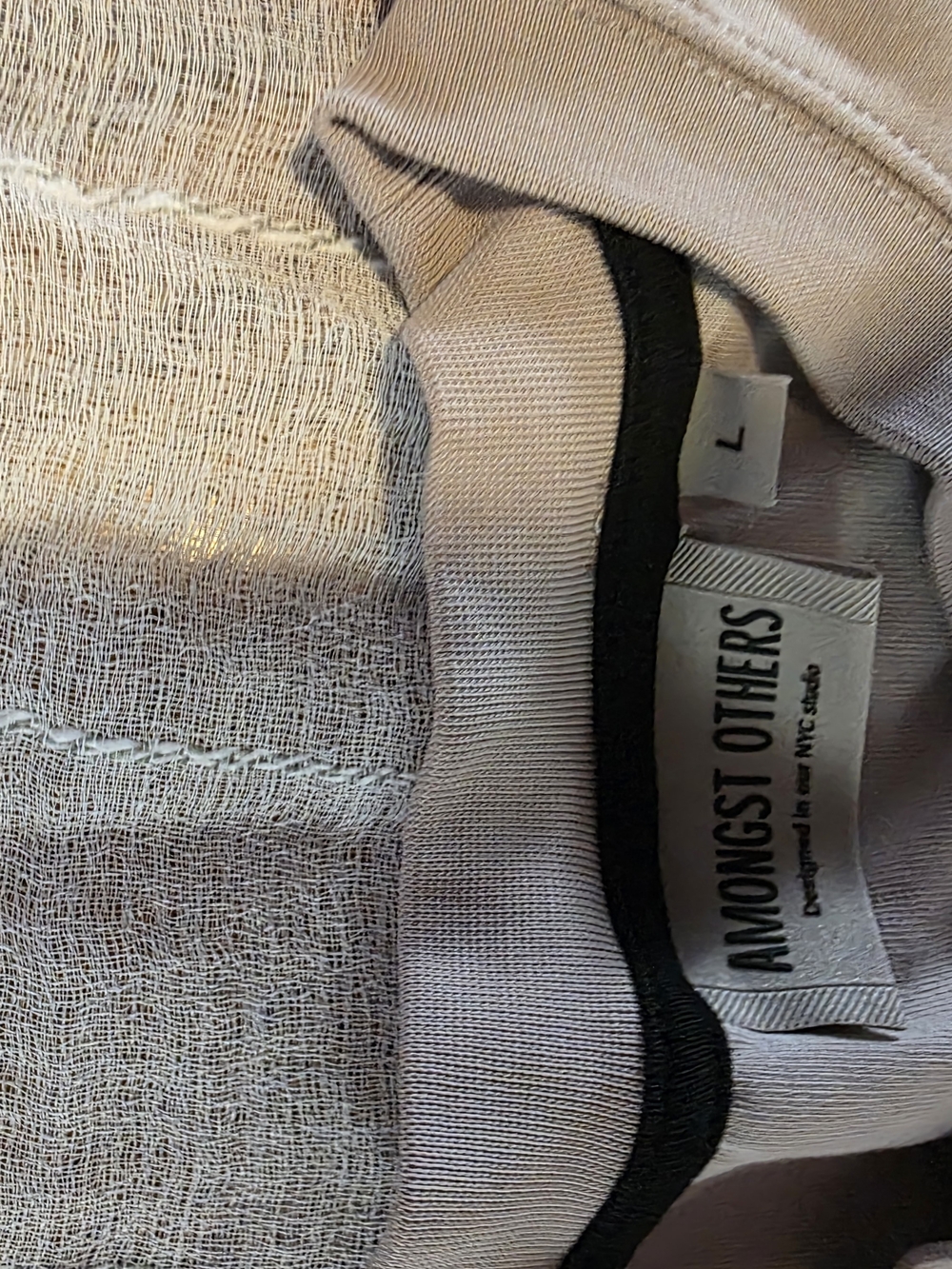 Amongst Others Men’s Light Beige Shirt - Size L